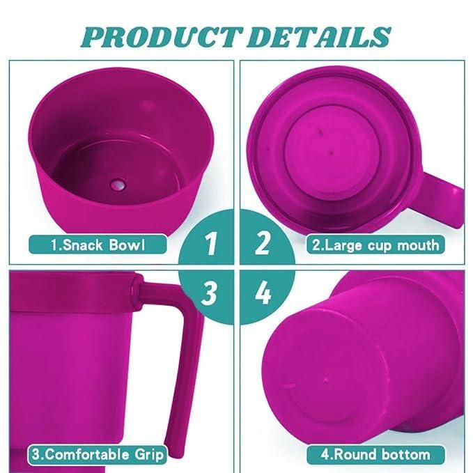 HydraSnack BPA-Free 2-in-1 Cup with Bowl & Straw – 900ml