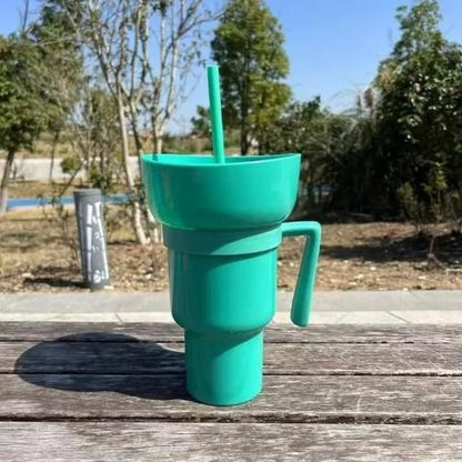 HydraSnack BPA-Free 2-in-1 Cup with Bowl & Straw – 900ml