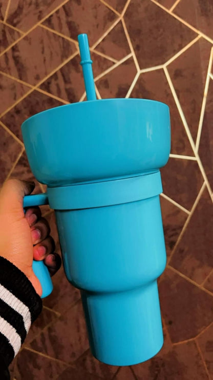 HydraSnack BPA-Free 2-in-1 Cup with Bowl & Straw – 900ml