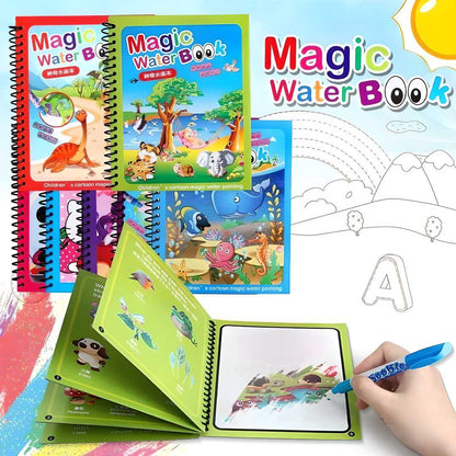 MagicSplash Reusable Water Coloring Book – Quick Dry Edition