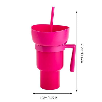 HydraSnack BPA-Free 2-in-1 Cup with Bowl & Straw – 900ml
