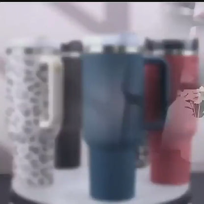 Stainless Steel Insulated Tumbler with Lid & Straw – Premium Travel Cup for Water, Iced Tea & Coffee